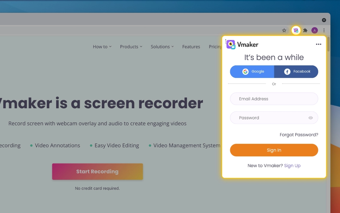 how to use vmaker screen recorder